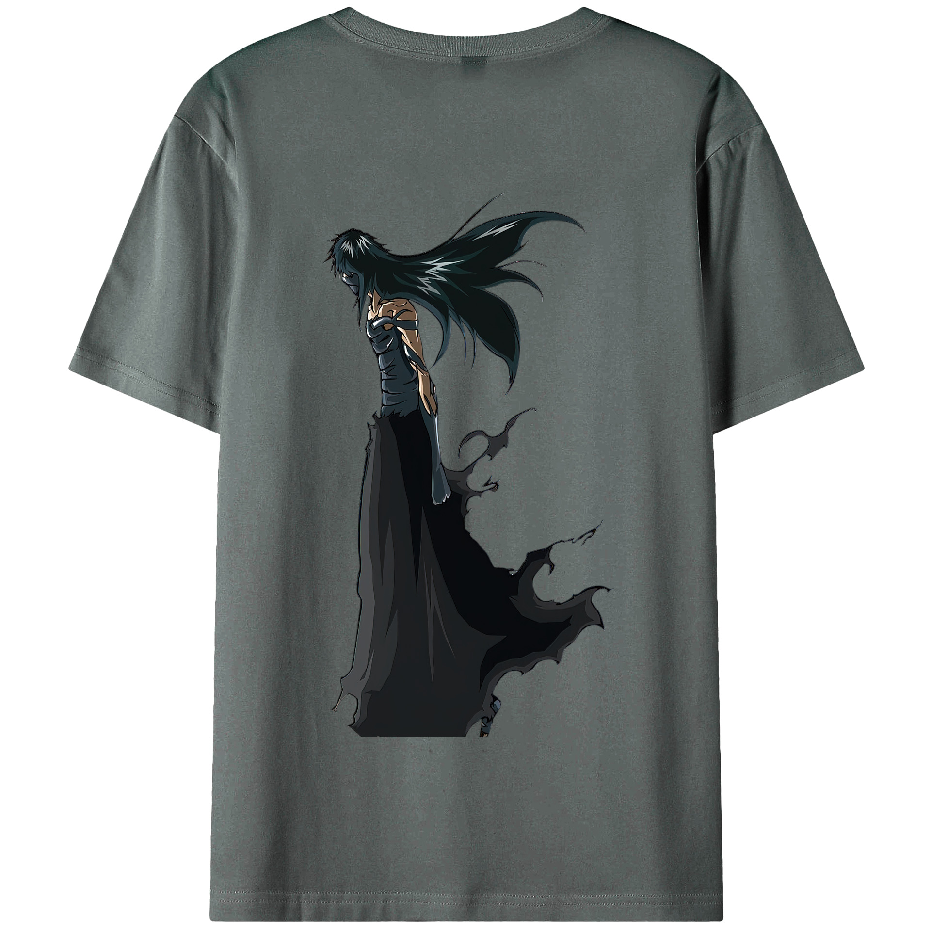 （画像用） ブリーチ 黒崎一護（くろさき いちご）BLEACH Kurosaki Ichigo 綿100％半袖Tシャツ（背面プリント）